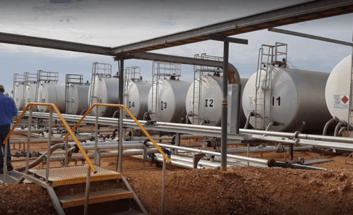 IOR Eromanga Oil Refinery tanks.